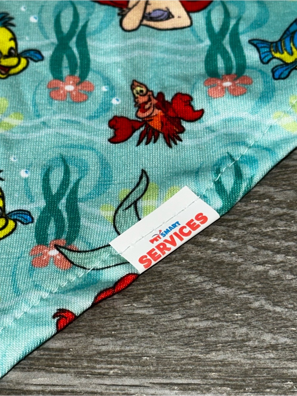 PetSmart Services Disney Princess The Little Mermaid Pet Bandana XS/S 21” Ariel - Picture 2 of 5